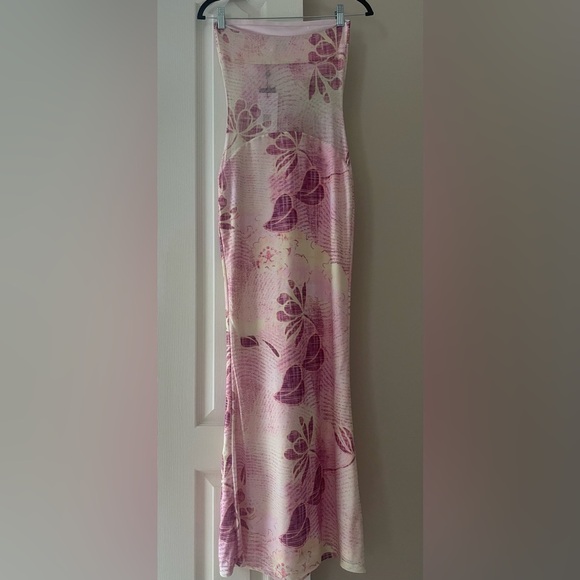 [NWT] Tiger Mist Morgan Dress - Strapless Pink Floral Maxi - Small - Picture 11 of 14